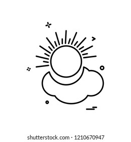 Sun icon design vector