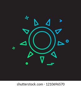 Sun icon design vector