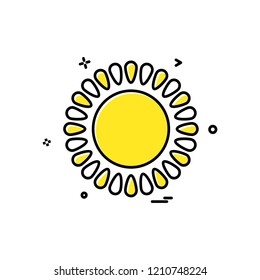 Sun icon design vector