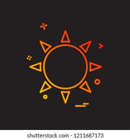 Sun icon design vector