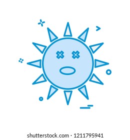 Sun icon design vector