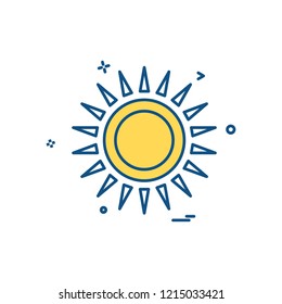 Sun icon design vector