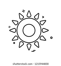 Sun icon design vector