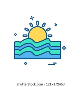 Sun icon design vector