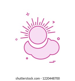 Sun icon design vector