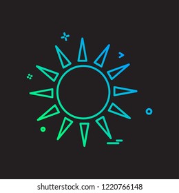 Sun icon design vector