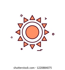 Sun icon design vector
