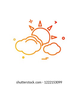 Sun icon design vector