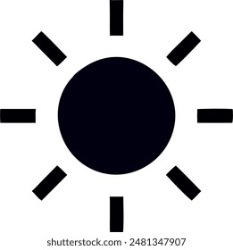 sun in icon design, vector