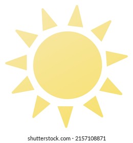 Sun-Symbol für Design. Vektorgrafik einzeln auf weißem Hintergrund.