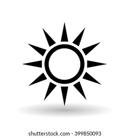 sun icon design, vector illustration