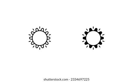 Sun icon design with white background stock illustration