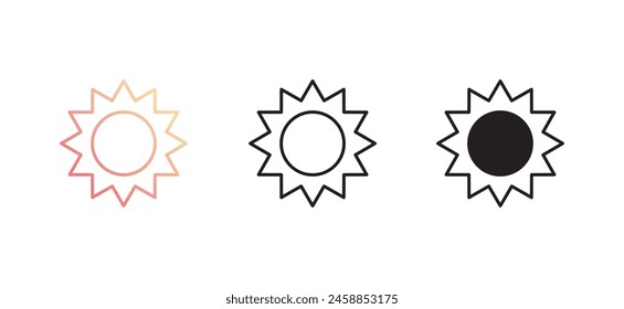 Sun icon design with white background stock illustration