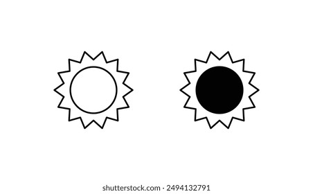 Sun icon design with white background stock illustration	