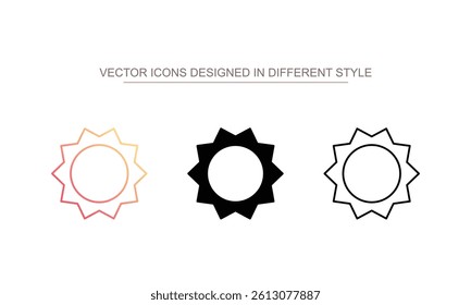 Sun icon design with white background stock illustration