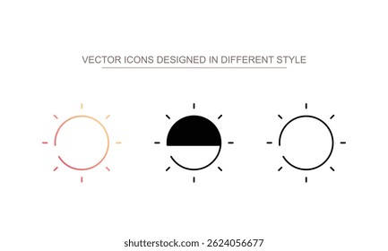 Sun icon design with white background stock illustration