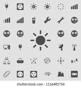 the sun icon. Detailed set of  Minimalistic  icons. Premium quality graphic design sign. One of the collection icons for websites, web design, mobile app on colored background