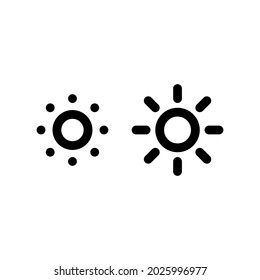 Sun icon. Different brightness levels. Icon vector illustration