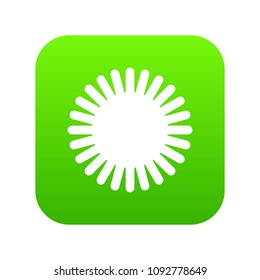 Sun icon digital green for any design isolated on white vector illustration