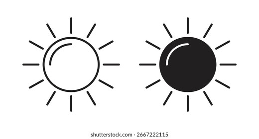 Sun icon. doodle graphics vectors