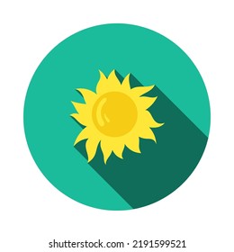 Sun Icon. Editable Bold Outline With Color Fill Design. Vector Illustration.