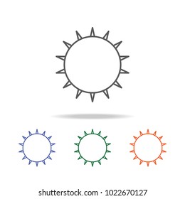 Sun icon. Element of a space multi colored icon for mobile concept and web apps. Thin line icon for website design and development, app development. Premium icon on white background