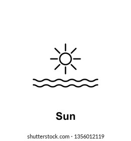 Sun icon. Element of summer holiday icon. Thin line icon for website design and development, app development. Premium icon