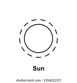 Sun icon. Element of summer holiday icon. Thin line icon for website design and development, app development. Premium icon