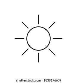 sun icon element of weather icon for mobile concept and web apps. Thin line sun icon can be used for web and mobile. Premium icon on white background