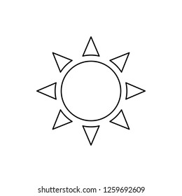 the sun icon. Element of web for mobile concept and web apps icon. Thin line icon for website design and development, app development