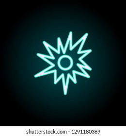 the sun icon. Elements of Science in neon style icons. Simple icon for websites, web design, mobile app, info graphics