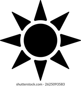 Sun icon. Emoji signs and symbols.
