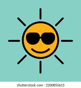 Sun Icon Eps File In Summer Filled Line Icons Vector Design Collection.