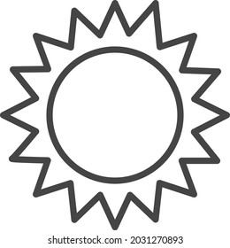 Icono de Sol. Juego de iconos de caída . Estilo de línea 