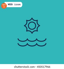  Sun icon flat.