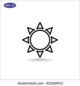  Sun icon flat.