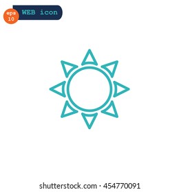  Sun icon flat.