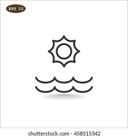  Sun icon flat.