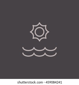  Sun icon flat.