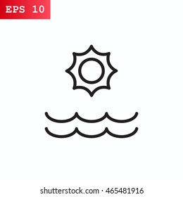  Sun icon flat.