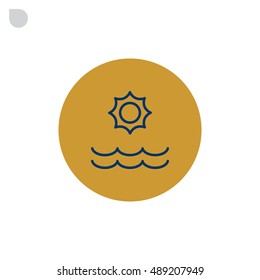  Sun icon flat.