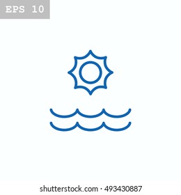  Sun icon flat.