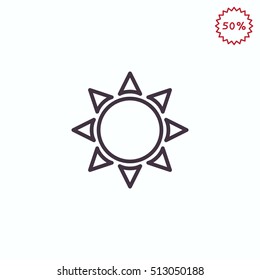  Sun icon flat.