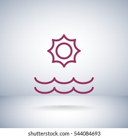  Sun icon flat.