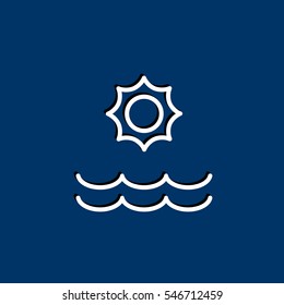  Sun icon flat.