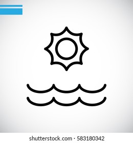  Sun icon flat.