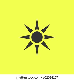 Sun icon flat. 