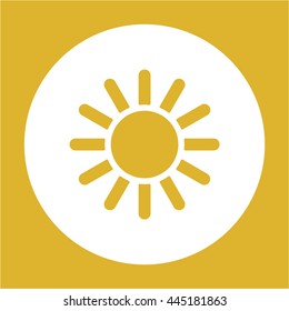   Sun  icon. Flat design.