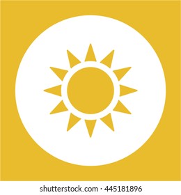   Sun  icon. Flat design.