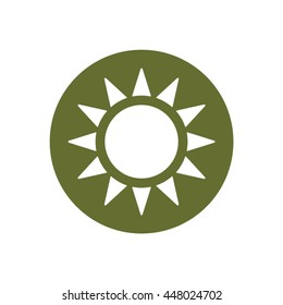   Sun  icon. Flat design.